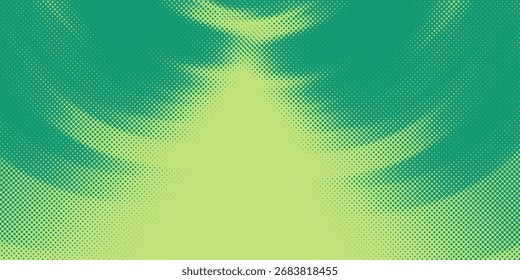 Turquoise pop art background with halftone polka dots in retro comic style, vector illustration template Vector ilustration
