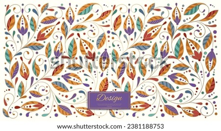 Turquoise, red and gold vector background with beautiful floral ornaments. Traditional Turkish, Indian pattern. Great for fabric and textile, wallpaper, packaging or any desired idea.