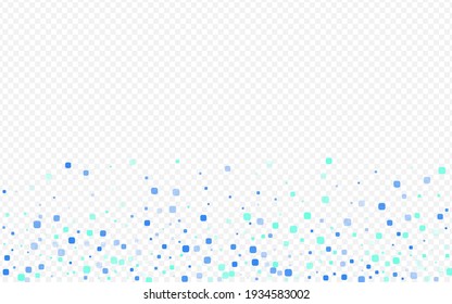 Blue glitter scattered on white background Vector Image