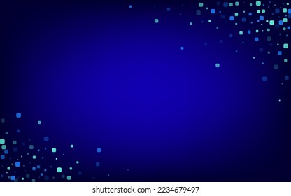 Fondo del Vector Azul Volador Turquesa Rhombus. Tarjeta cuadrada de decoración. Patrón de Confetti Carnaval. Invitación a la Independencia Azul.