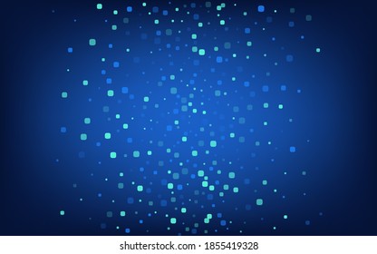 Turquoise Rhombus Independence Blue Vector Background. Celebrate Cell Illustration. Decoration Confetti Banner. Blue Abstract Wallpaper.