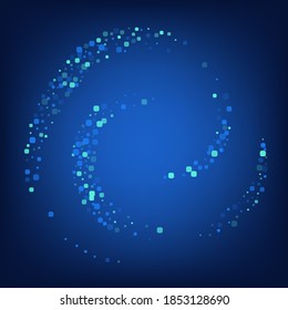 Fondo del Vector Azul de Invitación Turquesa Rhombus. Postales De Decoración Confetti. Ilustración de la Plaza de la Independencia. Textura azul superior.