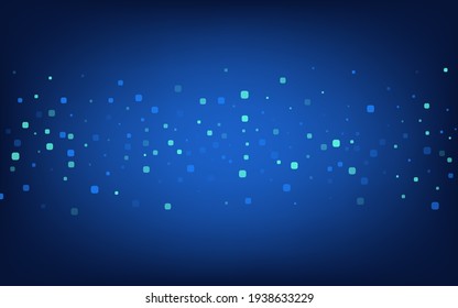 Fondo del Vector Azul de Invitación Turquesa Rhombus. Celebra el tapiz cuadrado. Patrón De Confetti Caído. Diseño Volador Azul.