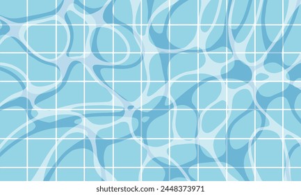 Fondo de textura de agua ondulada turquesa. Vector abstracto brillante de la piscina de la ondulación del agua azul