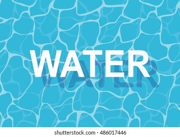 Turquoise rippled water texture background. Shining blue water ripple pool abstract vector