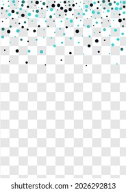 Turquoise Round Abstract Vector Panoramic Transparent Background. Flying Dust Card. Invitation Circle Wallpaper. Indigo Shine Decoration Texture.