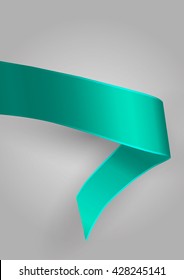 Turquoise satin ribbon