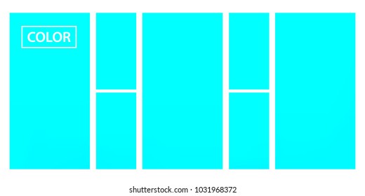 Turquoise screen gradient set with modern abstract backgrounds. Colorful fluid cover for poster, banner, flyer and presentation. Template with screen gradient set for screens and mobile app. 