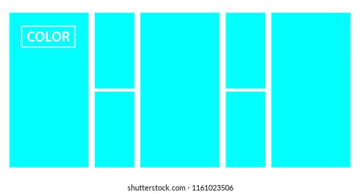 Turquoise screen gradient set with modern abstract backgrounds. Colorful fluid cover for poster, banner, flyer and presentation. Template with screen gradient set for screens and mobile app.