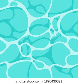 Turquoise Sea Water Surface Seamless Pattern