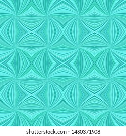 Turquoise seamless hypnotic abstract swirling ray stripe pattern background - vector illustration