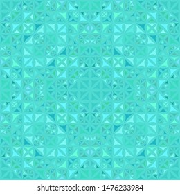 Turquoise seamless kaleidoscope pattern background - abstract symmetrical vector wallpaper illustration from curved shapes