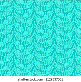 Turquoise seamless ornamental vector pattern