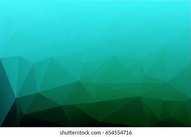 Turquoise shades abstract low poly geometric background