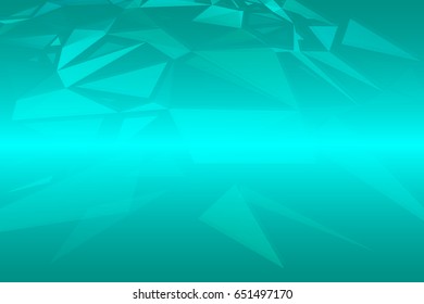 Turquoise shades abstract random sizes triangle geometric background