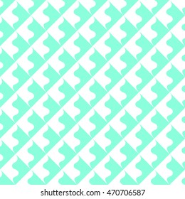 Turquoise shapes on a white background. Waves and squares.