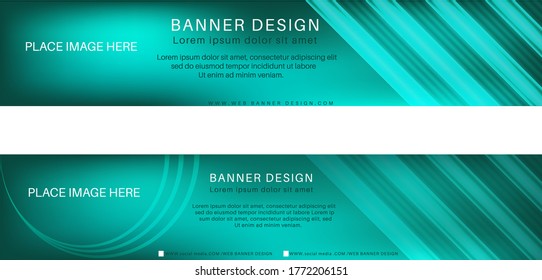 turquoise and shiny web banner design