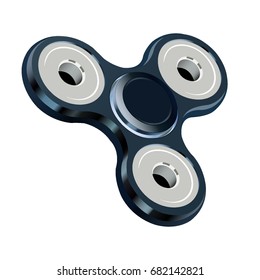 turquoise spinner on a white background shiny metallic triple