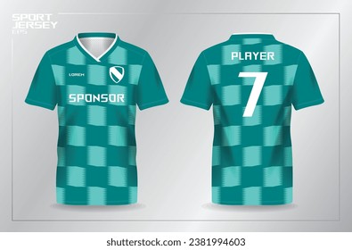 turquoise sport jersey for football and soccer shirt template