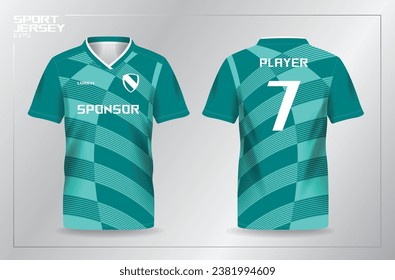 turquoise sport jersey for football and soccer shirt template