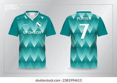 turquoise sport jersey for football and soccer shirt template