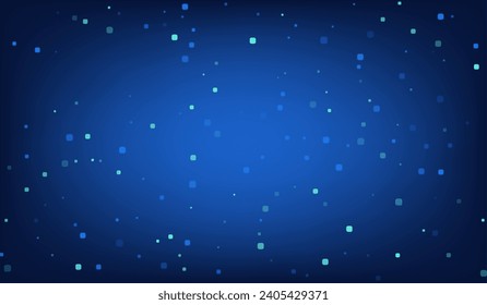 Turquoise Square Independence Blue Vector Background. Celebration Confetti Design. Falling Particle Texture. Blue Abstract Wallpaper.