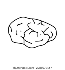 turquoise stone rock line icon vector. turquoise stone rock sign. isolated contour symbol black illustration