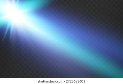 Rayos de luz turquesa brillando desde la esquina superior izquierda sobre un fondo oscuro a cuadros. Suave brillo turquesa con suaves rayos radiantes y efectos de luz.
