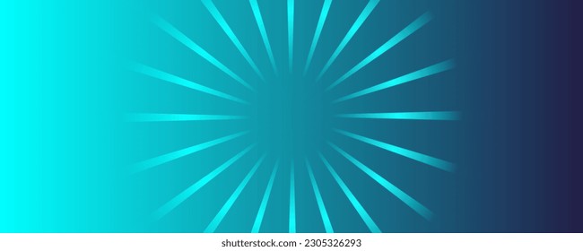 Turquoise Sunburst Pattern Background. Ray. radials. Summer Banner. Vector Illustration