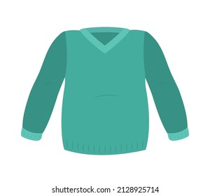 turquoise sweater icon on white background