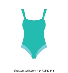 Turquoise swimsuit vector illustration flat deIgn emoji