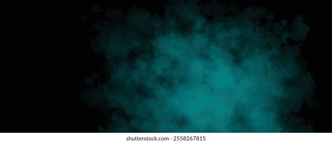 Turquoise and Teal Vapor Clouds Blending with Shadows to Create an Ethereal Dreamy Background for Creative Use
