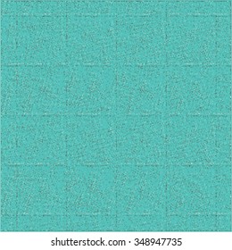 Turquoise tile. Texture. Blue speckled background. Grid. Abstract vector.