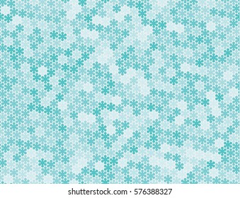 Turquoise tropical floral seamless pattern . Vector illustration.  Design element.  