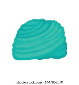 Turquoise turban. Vector illustration on white background.