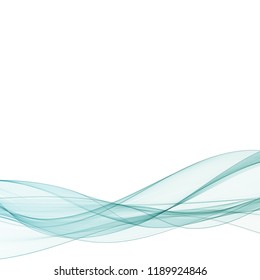 turquoise undulating lines. abstract illustration