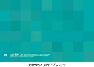 Turquoise vector abstract textured polygonal background. A repeating rectangle pattern can be used for lights.