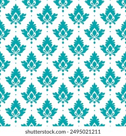 Vector turquesa con patrón transparente. Adorno, motivos tradicionales, étnicos, árabes, turcos, indios. Ideal para tela y textil, Fondo de pantalla, diseño de empaque o cualquier idea deseada. 