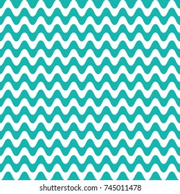Turquoise vector seamless wavy line pattern website background