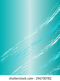 Turquoise vertical shiny background with stripes and empty space.