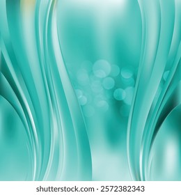 Turquoise Vertical Wavy Background Vector