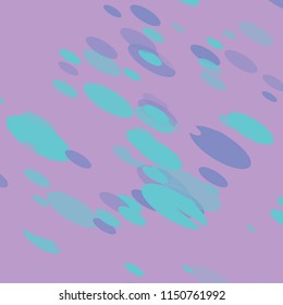 Turquoise and Violet Confetti on a Pastel Background. A Scattering of Confetti. Placer from the Circles.Beautiful Bright Pattern.Vector Illustration. Pastel Color design. Dots.For cards,banners,print