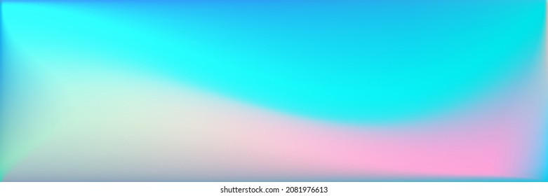 Türkisfarbener, horizontaler Hintergrund. Aquarellfarbene unscharfe Texturgrafik. Meeresmeer Wavy Gradient Mesh. Rainbow Natural Wavy Gradient Mesh. Indigo Trendy Hintergrund.