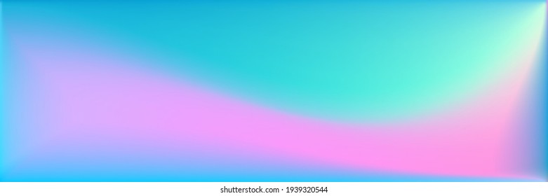 Turquoise Vivid Wavy Gradient Mesh. Rainbow Sea Wavy Gradient Mesh. Dark Original Background. Blank Bright Blue Blurred Texture Illustration. Vibrant Ocean Horizontal Lines Backdrop.