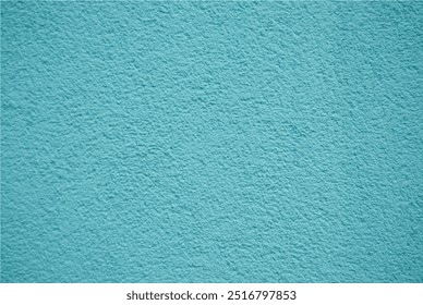 Turquoise wall texture. Blue background. Turquoise grain surface. Rough blue wall.
