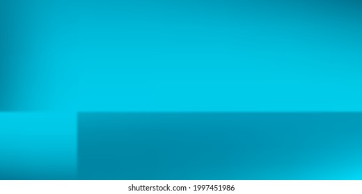 Turquoise Water Aqua Smooth Surface Backdrop. Empty Ocean Bright Original Screens Background. Dark Blank Vibrant Watercolor Colorful Blurred Texture. Azure Modern Blue Sea Gradient Mesh Illustration.