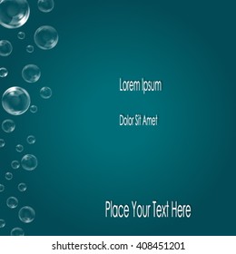 Turquoise water background - Vector illustration.