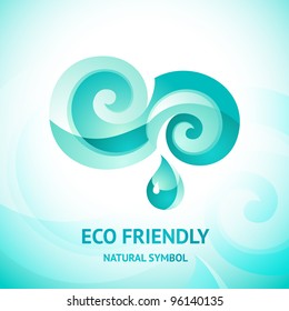 Turquoise water symbol.