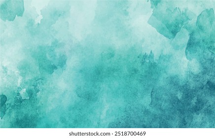 Turquoise Watercolor Abstract Background, Texture	
