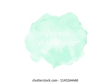 turquoise watercolor splash background. vector illustration 